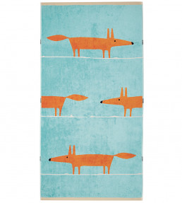 Mr Fox Towel Homeware in Aqua Scion Living