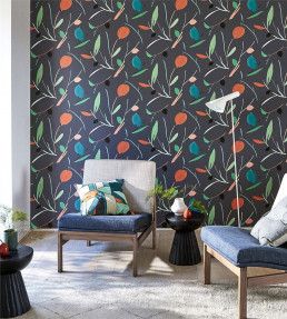 Oxalis Wallpaper in Papaya/Honey | Scion Living